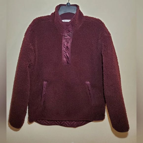 Athleta cozy sherpa snap sweater size M - Picture 7 of 10